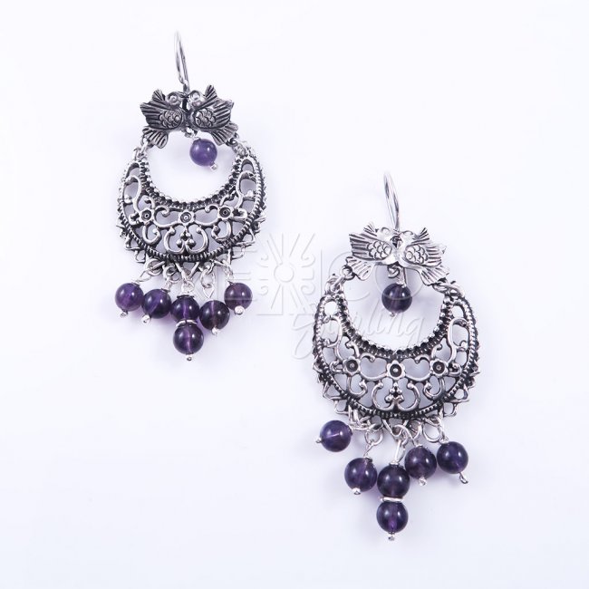 Mañanitas in Taxco Silver Earrings - Click Image to Close