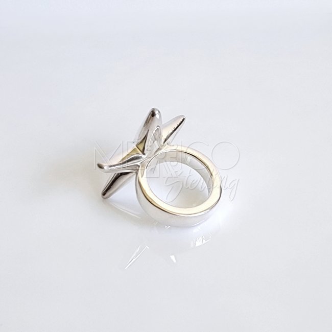 Bold Taxco Silver Five Point Star Ring