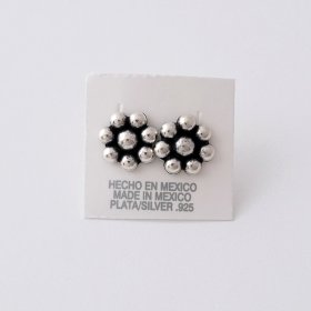 Cute Sterling Silver Flower Stud Earrings