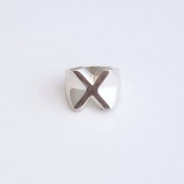 Modern Taxco Solid Silver X ring