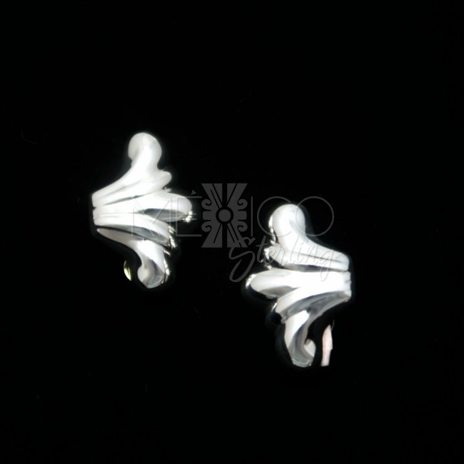 Silver Wild Flowers Clip on Earrings