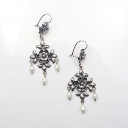 Silver Mazahua Dawn Dangle Earrings