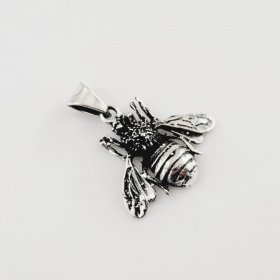 Playful Sterling Silver Bee Pendant