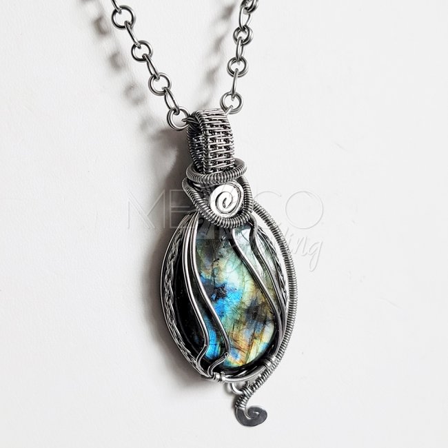 Stainless steel Labradorite Necklace-Chain