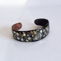 Decorated Artisan Copper Bracelet Cuff Decorated Artisan Copper Bracelet Cuff
