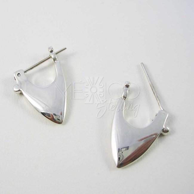 Arrows of Peace Taxco Silver Earrings