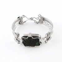 Stainless Steel And Agate Bracelet