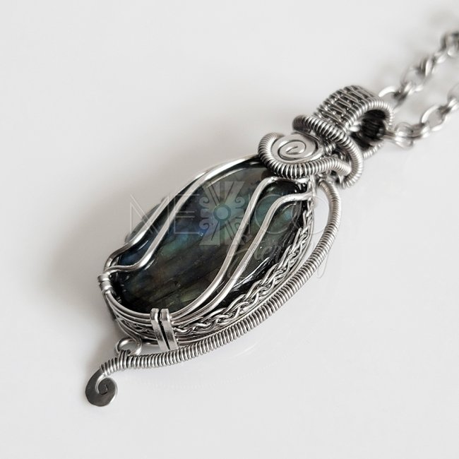 Stainless steel Labradorite Necklace-Chain