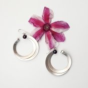 Silver Pearl Infinite Universe Earrings