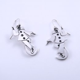 Happy Pierrot Taxco Silver Earrings