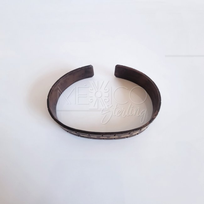 Oxidized Brass and Copper Cuff Bracelet