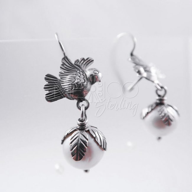 Spiritual Awakening Silver and Pearls Earrings