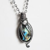 Stainless steel Labradorite Necklace-Chain
