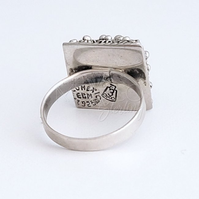 Vintage Filigree Sterling Silver Pyramid Ring