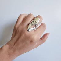 Asymetrical Artistic Sterling Silver Ring