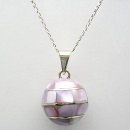 Silver Plated Pendant with Mother of Pearl