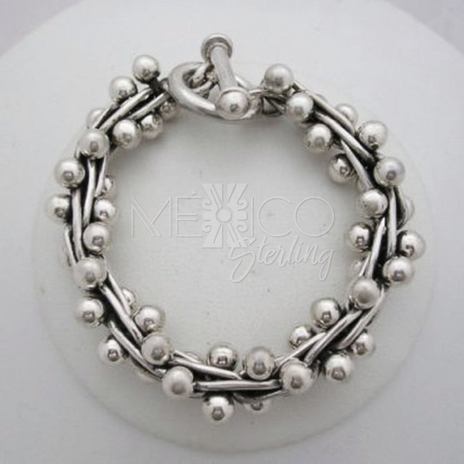Solid and Sturdy Taxco Sterling Silver Bracelet