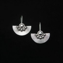 Silver Mystique Egyptian Fan Earrings