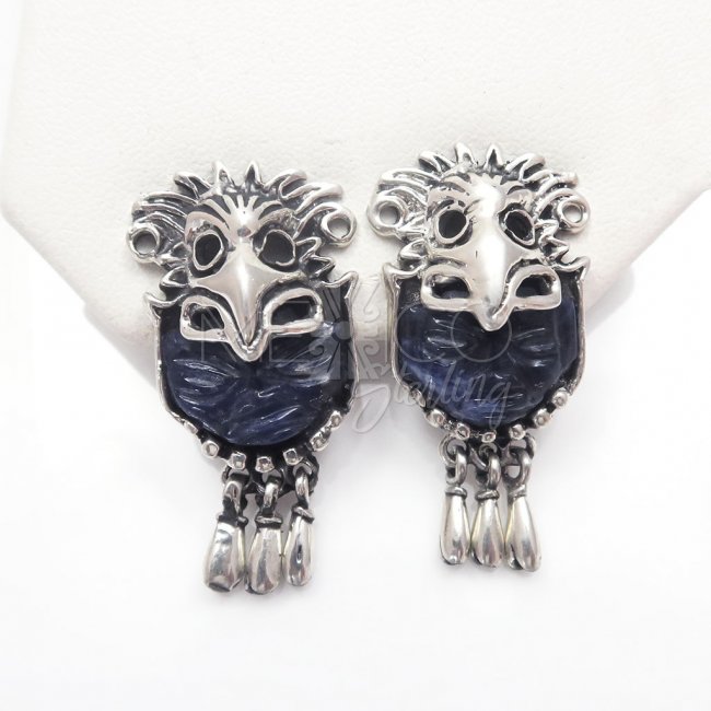 Taxco Story Telling Mayan Faces Earrings
