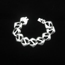 Taxco Silver Geometric Illusion Bracelet