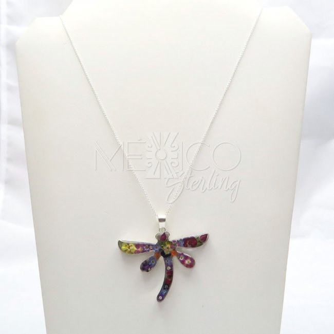Silver and Still Nature Dragonfly Pendant