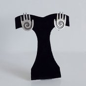 Sterling Silver Tribal Hand Clip On Earrings