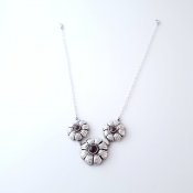 Artisan Sterling Silver Flower Pendant Necklace
