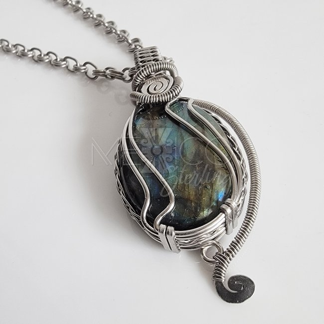 Stainless steel Labradorite Necklace-Chain