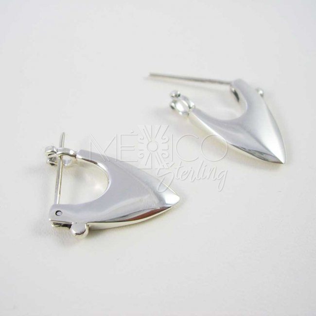 Arrows of Peace Taxco Silver Earrings