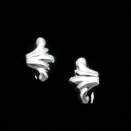 Silver Wild Flowers Clip on Earrings