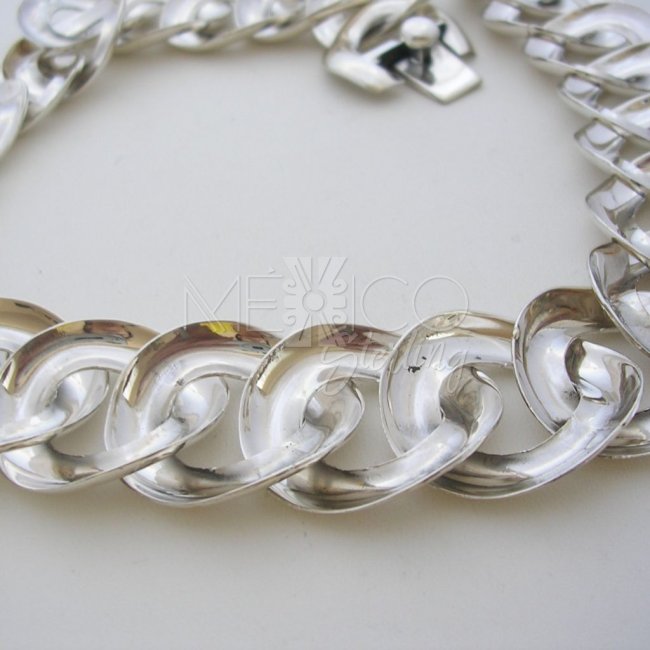 Sterling Silver Necklace with Oval Weave