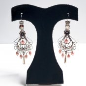 Silver Swilrls decorated Earrings