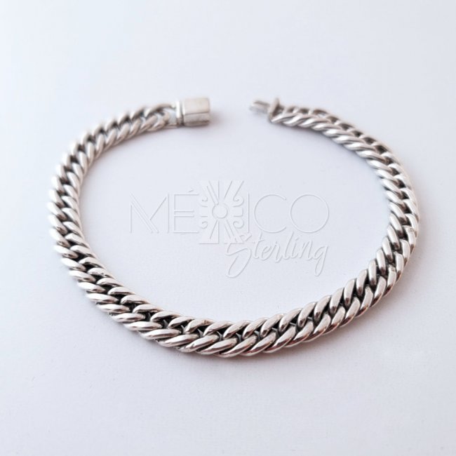 Modern Solid Silver Braided Bracelet