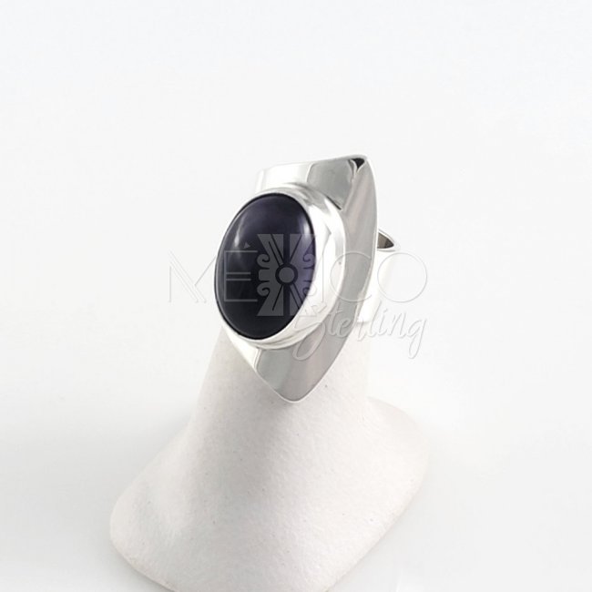 Silver Abstract Dream Amethyst Ring