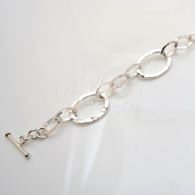 Silver Ovals Dance Adjustable Bracelet