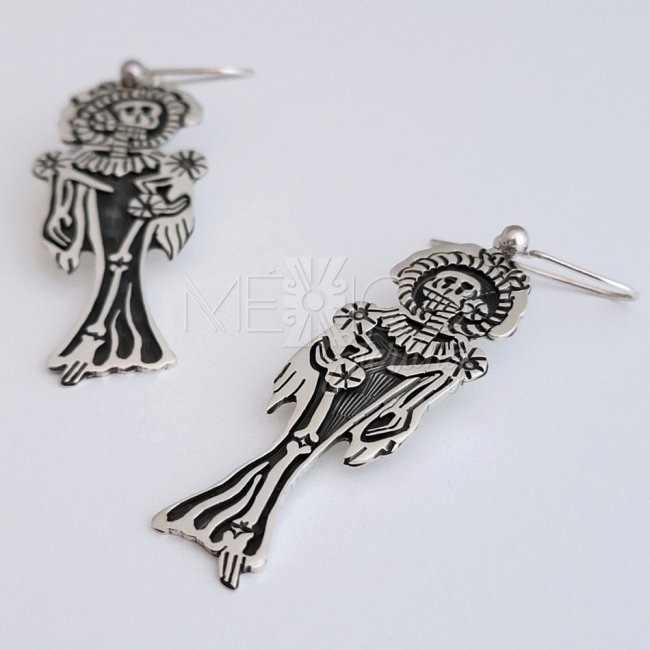 Silver Fashionable Catrina Long Earrings