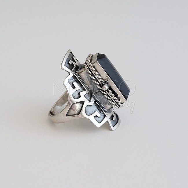 Taxco Silver Aztec Dream Poison Ring