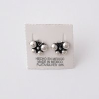 Playful Silver Bubble Butterflies Stud Earrings