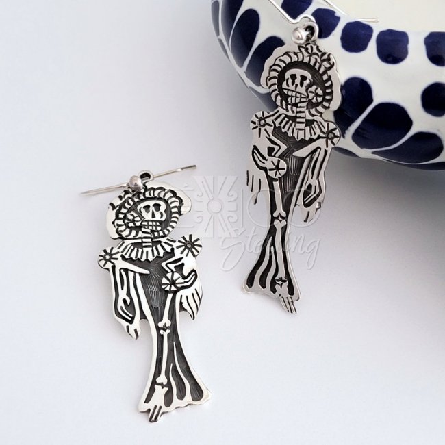 Silver Fashionable Catrina Long Earrings