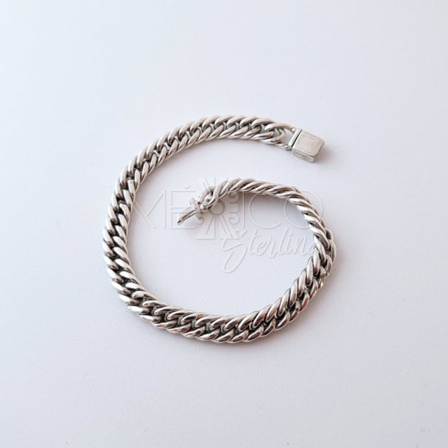 Modern Solid Silver Braided Bracelet
