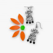 Mexican Silver Lele Doll Dangle Earrings