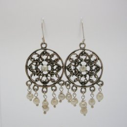 Taxco Sterling Silver Earrings with Pearls
