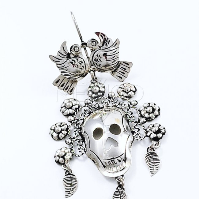 Mazahua Day of the Dead Catrina Earrings