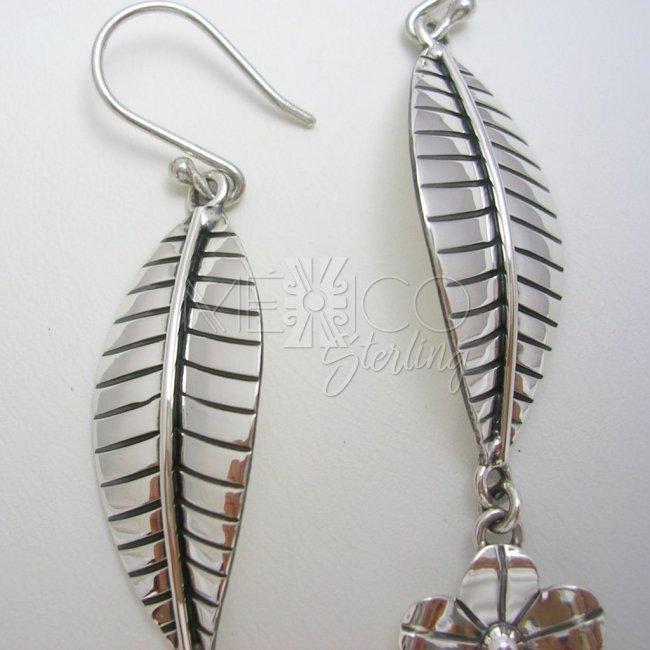 Designer Taxco Silver Long Earrings