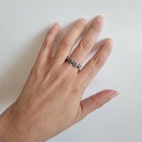 Cute Sterling Silver Daisies Ring Cute Sterling Silver Daisies Ring