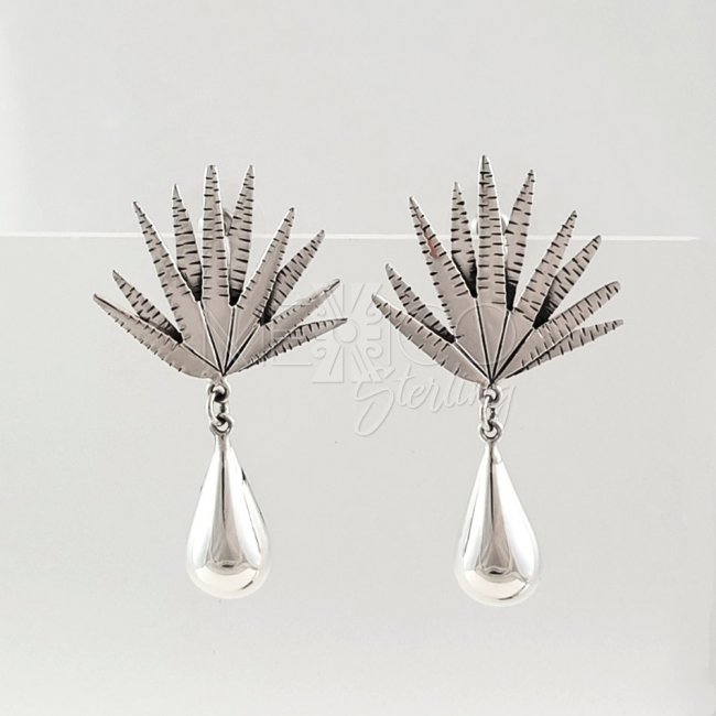 Mexican Silver Agave Earrings