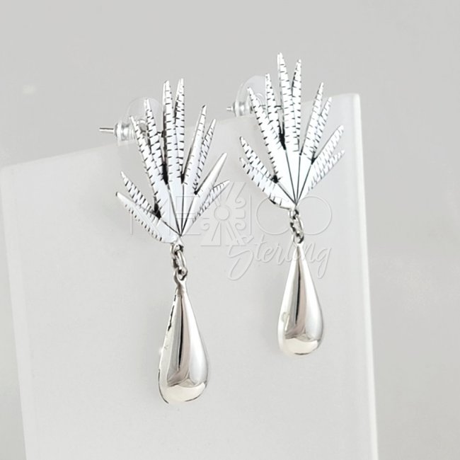 Mexican Silver Agave Earrings