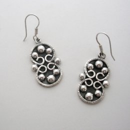 Taxco Silver Moon Sisters Earrings