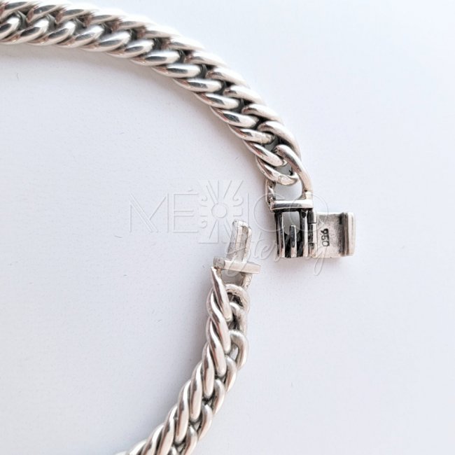 Modern Solid Silver Braided Bracelet