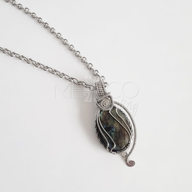 Stainless steel Labradorite Necklace-Chain